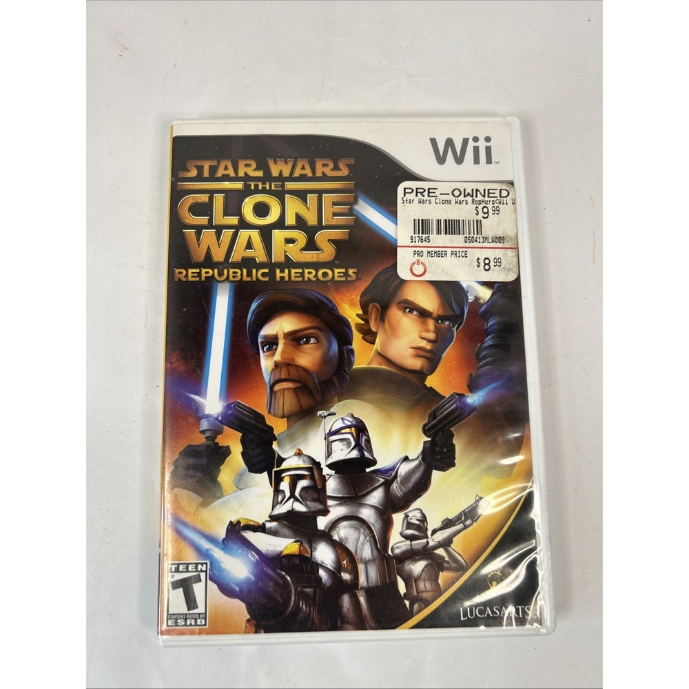 Star Wars the Clone Wars Republic Heroes Nintendo Wii Game And Case